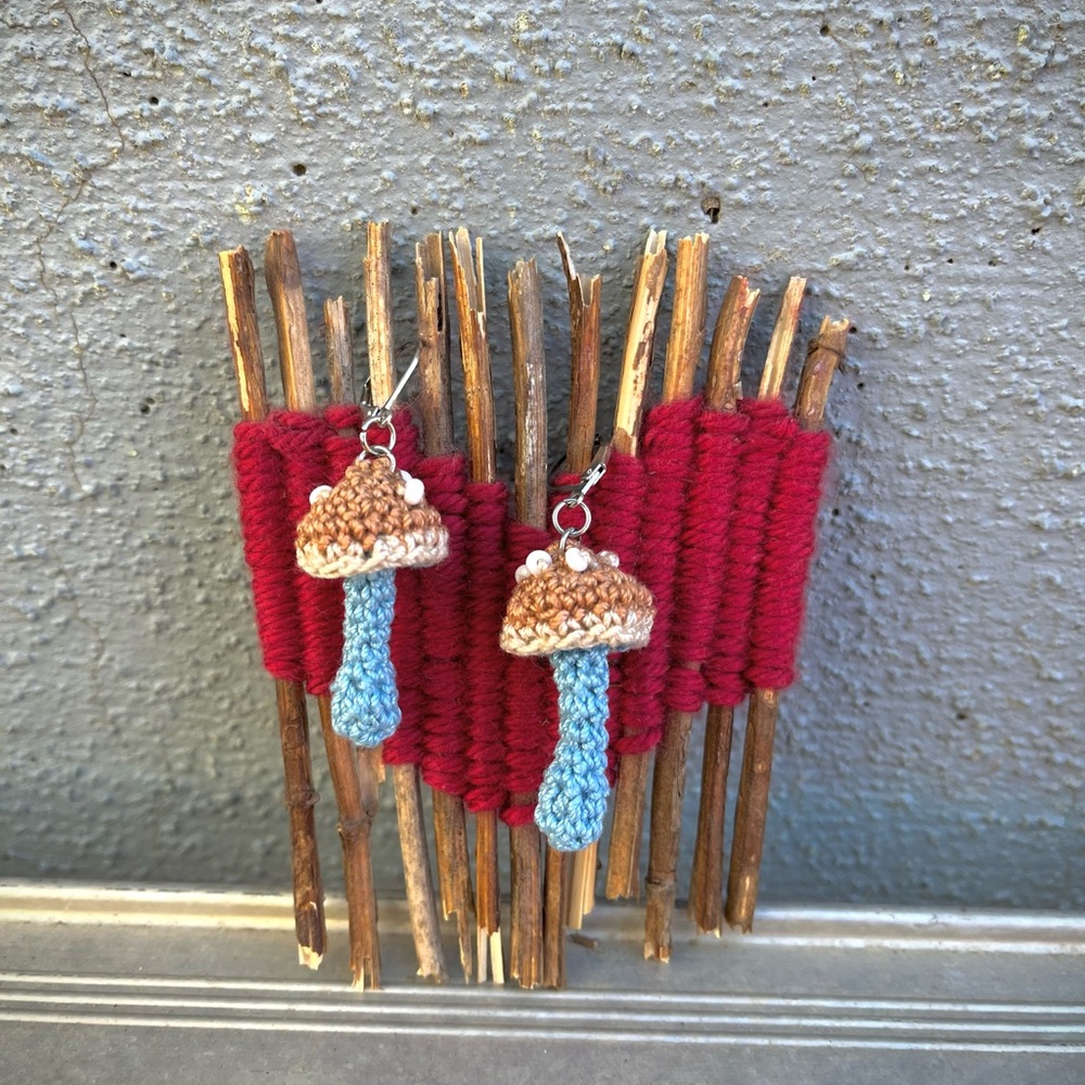 Handcrafted Mushroom Earrings -